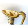 BROCCA VERSATOIO CERAMICA LUSTRO PERUGIA Gualdo Tadino DECORO FIGURE DAMA 35cm/h
