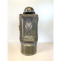 ANTICA LANTERNA MILITARE TEDESCA  WW2 METALLO ELETTRIFICATA LAMPADA VINTAGE
