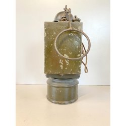 ANTICA LANTERNA MILITARE TEDESCA  WW2 METALLO ELETTRIFICATA LAMPADA VINTAGE