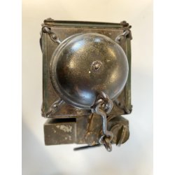 ANTICA LANTERNA MILITARE TEDESCA  WW2 METALLO ELETTRIFICATA LAMPADA VINTAGE