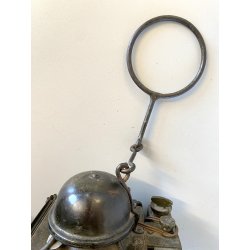 ANTICA LANTERNA MILITARE TEDESCA  WW2 METALLO ELETTRIFICATA LAMPADA VINTAGE