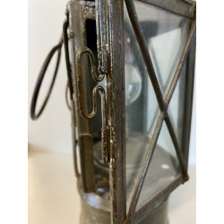 ANTICA LANTERNA MILITARE TEDESCA  WW2 METALLO ELETTRIFICATA LAMPADA VINTAGE