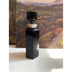 DECANTER CRISTALLO MOLATO VIOLA AMETISTA Dino Naldi ARGENTO 800 STILE ART DECò
