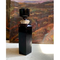 DECANTER CRISTALLO MOLATO VIOLA AMETISTA Dino Naldi ARGENTO 800 STILE ART DECò