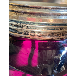 DECANTER CRISTALLO MOLATO VIOLA AMETISTA Dino Naldi ARGENTO 800 STILE ART DECò