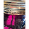 DECANTER CRISTALLO MOLATO VIOLA AMETISTA Dino Naldi ARGENTO 800 STILE ART DECò