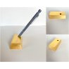 PORTAPENNE SINGOLO SCRIVANIA FORMA LINGOTTO ORO FERMACARTE GADGET VINTAGE
