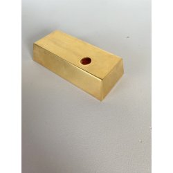 PORTAPENNE SINGOLO SCRIVANIA FORMA LINGOTTO ORO FERMACARTE GADGET VINTAGE