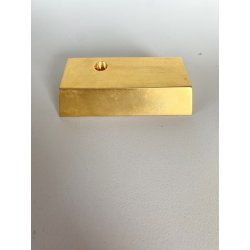 PORTAPENNE SINGOLO SCRIVANIA FORMA LINGOTTO ORO FERMACARTE GADGET VINTAGE