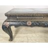 ANTICO TAVOLINO FUMO CINESE 1960 LEGNO LACCATO NERO CLOISONNE ARTE ORIENTALE