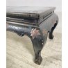 ANTICO TAVOLINO FUMO CINESE 1960 LEGNO LACCATO NERO CLOISONNE ARTE ORIENTALE