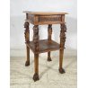 ANTICO TAVOLINO STILE RINASCIIMENTALE LEGNO SCOLPITO FIGURE SMALL TABLE 1900