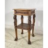 ANTICO TAVOLINO STILE RINASCIIMENTALE LEGNO SCOLPITO FIGURE SMALL TABLE 1900