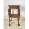ANTICO TAVOLINO STILE RINASCIIMENTALE LEGNO SCOLPITO FIGURE SMALL TABLE 1900