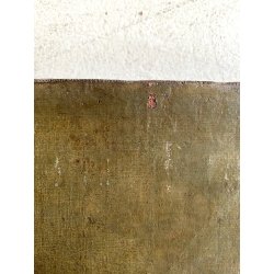 ANTICO GRANDE DIPINTO OLIO BATTAGLIA MARINA NOTTURNA VELIERI GALEONI FIAMME '600