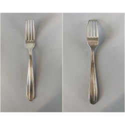 FORCHETTA ALPACCA ARGENTATA DESIGN F.lli Calderoni VENDUTA IN LOTTI DA 6 Pz