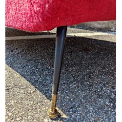 DIVANO a FAGIOLO ROSSO attr. Gigi Radice DESIGN 1960 ITALY VINTAGE SOFA 3 POSTI