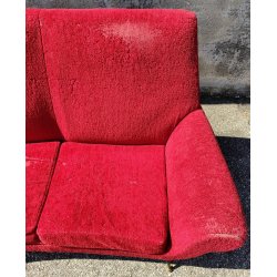 DIVANO a FAGIOLO ROSSO attr. Gigi Radice DESIGN 1960 ITALY VINTAGE SOFA 3 POSTI