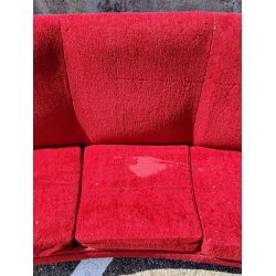 DIVANO a FAGIOLO ROSSO attr. Gigi Radice DESIGN 1960 ITALY VINTAGE SOFA 3 POSTI