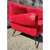 DIVANO a FAGIOLO ROSSO attr. Gigi Radice DESIGN 1960 ITALY VINTAGE SOFA 3 POSTI