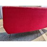 DIVANO a FAGIOLO ROSSO attr. Gigi Radice DESIGN 1960 ITALY VINTAGE SOFA 3 POSTI