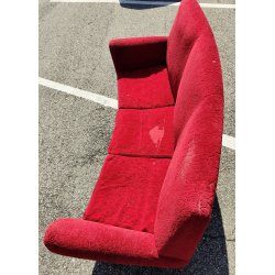 DIVANO a FAGIOLO ROSSO attr. Gigi Radice DESIGN 1960 ITALY VINTAGE SOFA 3 POSTI