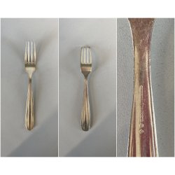 FORCHETTINA ALPACCA ARGENTATA DESIGN F.lli Calderoni VENDUTA IN LOTTI DA 6 Pz