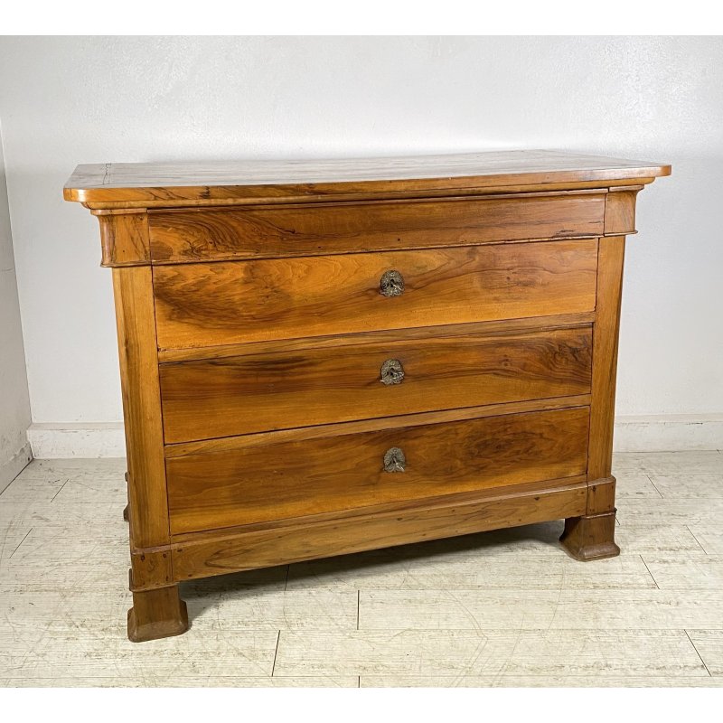 ANTICO COMÒ CAPPUCCINO LEGNO NOCE 4 CASSETTI 1800 PIEMONTESE CASSETTONE