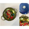BOWL  CIOTOLA con MANICI Laurana RAME SMALTO POLICROMO GRANFUOCO ø 16 cm