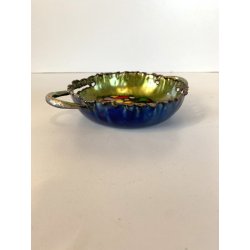 BOWL  CIOTOLA con MANICI Laurana RAME SMALTO POLICROMO GRANFUOCO ø 16 cm