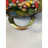 BOWL  CIOTOLA con MANICI Laurana RAME SMALTO POLICROMO GRANFUOCO ø 16 cm