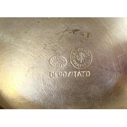 SALSIERA ALPACCA ARGENTATA F.lli Calderoni DESIGN Giò Ponti ANNI '50