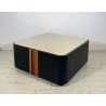 TAVOLINO SALOTTO Angelo Mangiarotti SERIE "L12" ANNI 70 LEGNO LACCATO MARMO