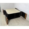 TAVOLINO SALOTTO Angelo Mangiarotti SERIE "L12" ANNI 70 LEGNO LACCATO MARMO