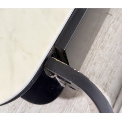 TAVOLINO SALOTTO Angelo Mangiarotti SERIE "L12" ANNI 70 LEGNO LACCATO MARMO