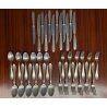 SERVIZIO POSATE VINTAGE 6 pers. Sambonet TRE STELLE ALPACCA ARGENTATO 90/45 INOX