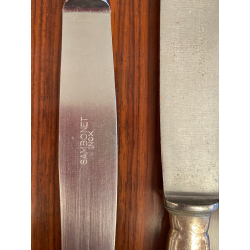 SERVIZIO POSATE VINTAGE 6 pers. Sambonet TRE STELLE ALPACCA ARGENTATO 90/45 INOX