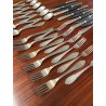 SERVIZIO POSATE VINTAGE 6 pers. Sambonet TRE STELLE ALPACCA ARGENTATO 90/45 INOX