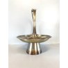 CESTINO FRUTTA ø 21cm ALZATA DESIGN Gio Ponti Krupp MILANO ALPACCA ARGENTATA '30