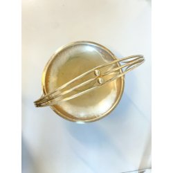 CESTINO FRUTTA ø 21cm ALZATA DESIGN Gio Ponti Krupp MILANO ALPACCA ARGENTATA '30