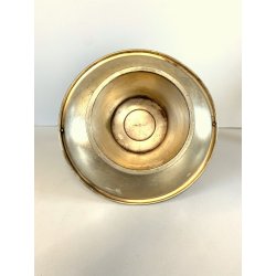 CESTINO FRUTTA ø 21cm ALZATA DESIGN Gio Ponti Krupp MILANO ALPACCA ARGENTATA '30