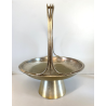 CESTINO FRUTTA ø 25cm ALZATA DESIGN Gio Ponti Krupp MILANO ALPACCA ARGENTATA '30