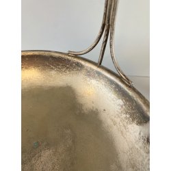 CESTINO FRUTTA ø 25cm ALZATA DESIGN Gio Ponti Krupp MILANO ALPACCA ARGENTATA '30