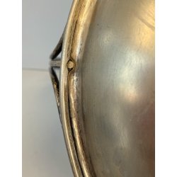CESTINO FRUTTA ø 25cm ALZATA DESIGN Gio Ponti Krupp MILANO ALPACCA ARGENTATA '30