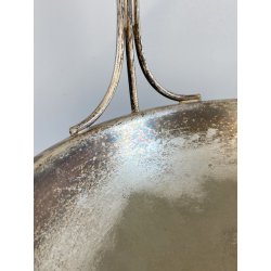 CESTINO FRUTTA ø 25cm ALZATA DESIGN Gio Ponti Krupp MILANO ALPACCA ARGENTATA '30