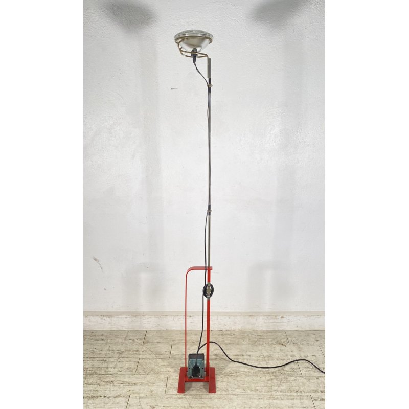 LAMPADA DA TERRA FLOS TOIO NERO ACHILLE CASTIGLIONI PIANTANA DESIGN ANNI 70 LAMP