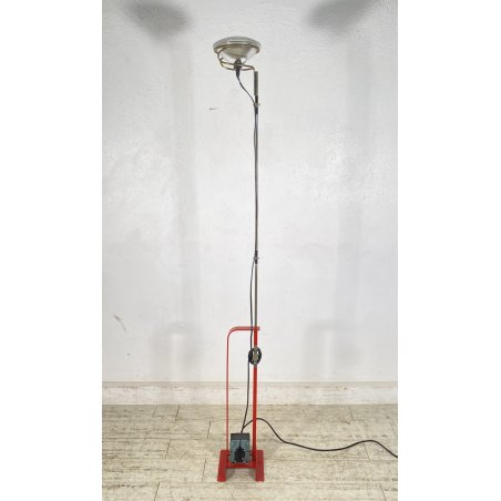 LAMPADA DA TERRA FLOS TOIO NERO ACHILLE CASTIGLIONI PIANTANA DESIGN ANNI 70 LAMP