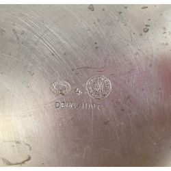 COPPA BOWL DESIGN Giò Ponti PER F.lli Calderoni ALPACCA ARGENTATA ART DECO '30