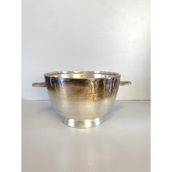 COPPA BOWL DESIGN Giò Ponti PER F.lli Calderoni ALPACCA ARGENTATA ART DECO '30