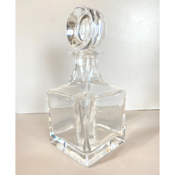 BOTTIGLIA CUBO DECANTER CRISTALLO Colle VINTAGE DESIGN Whisky Cognac LIQUORE '70